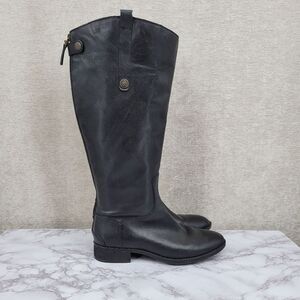 Sam Edleman Penny 2 Black Leather Women's Riding Boots Women's 9.5 Wide Calf